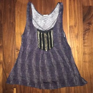 *Urban Outfitters* Purple top with charmed collar